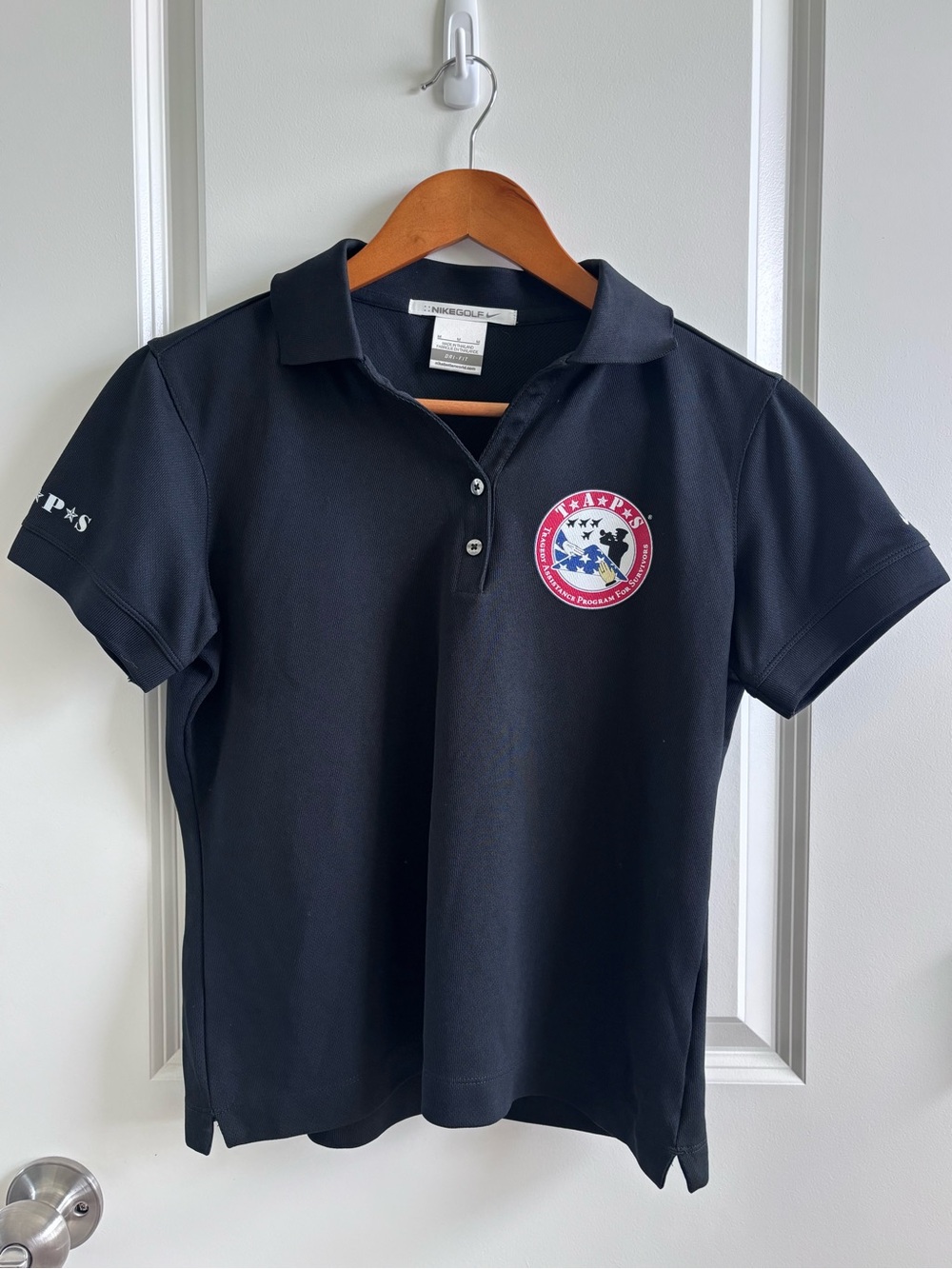Women’s Nike Black Polo with Red & White TAPS Emblem